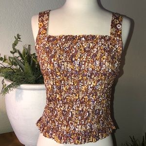 EVERLANE Floral Stretchy Tank Top